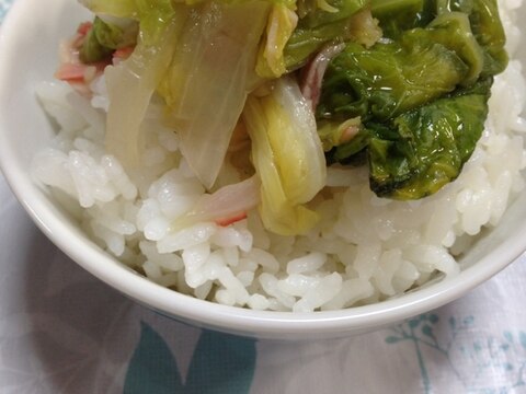 白菜とカニカマのあっさり丼(*^^*)☆